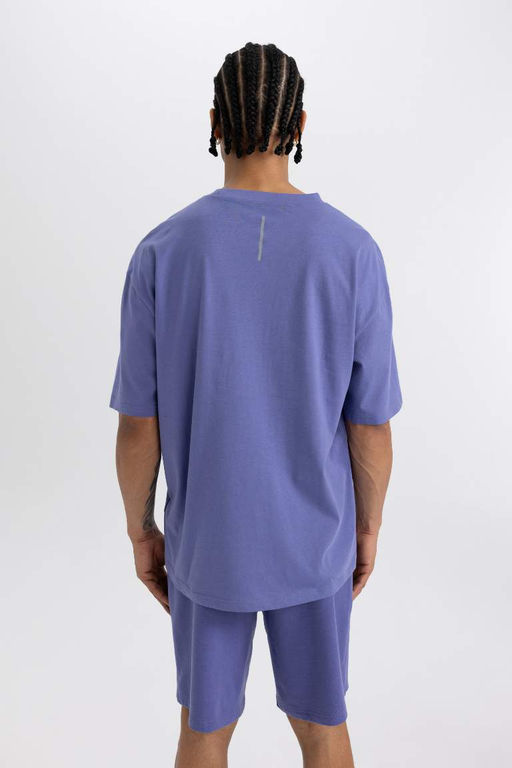 DeFactoFit Oversize-футболка широкого кроя с круглым вырезом и короткими рукавами с принтом  фото 8