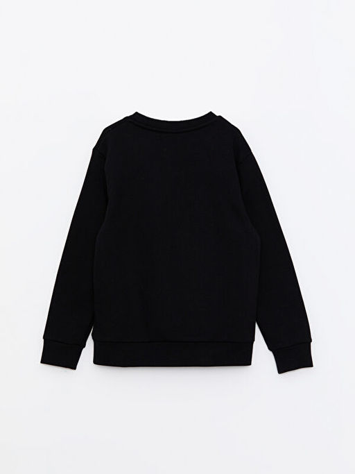 Bisiklet Yaka Bask?l? Uzun Kollu Erkek ?ocuk Sweatshirt - Waikiki фото 2