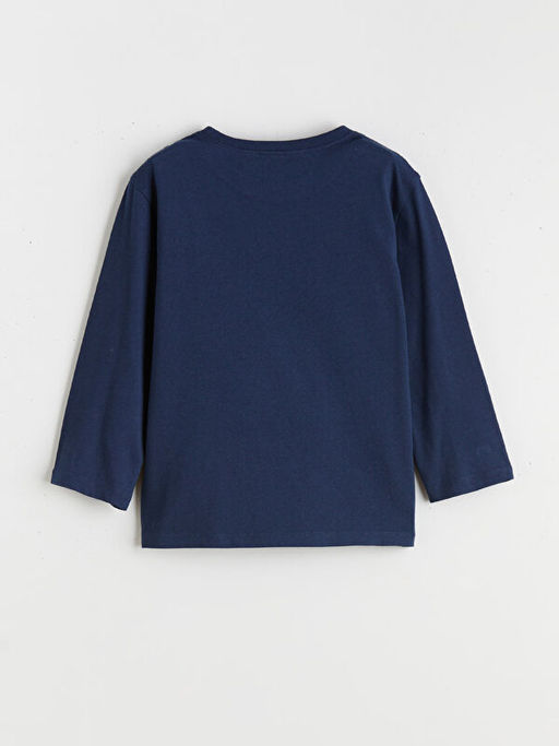 Bisiklet Yaka Bask?l? Erkek ?ocuk Pijama Tak?m