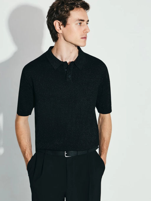 Джемпер поло с металлизированной нитью / Zarina