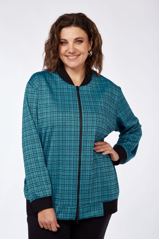 Костюм Элль стиль 2252/1 синий океан/черный  фото 7