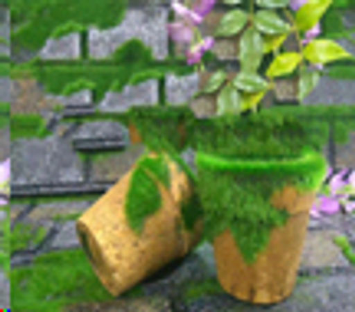 Кашпо со мхом декоративное 8х7,5 см / 16010 /уп 240/ - ГалеонТрейд фото 5