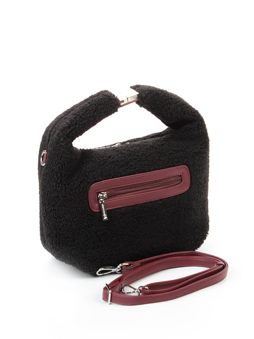 LACCOMA сумка P5878-1-черный эко кожа, искуственный мех полиэстер фото 3