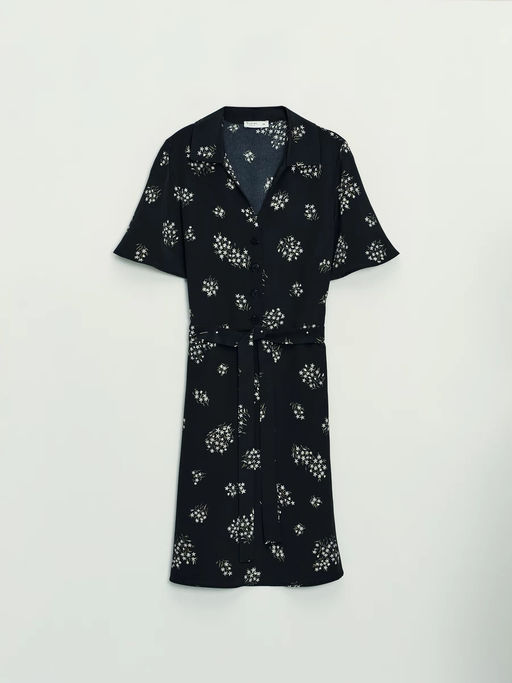 Платье с поясом и цветочным принтом - Zarina фото 8