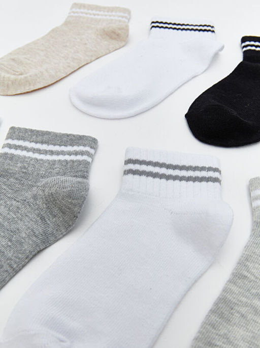 ?izgili K?z ?ocuk Patik ?orap 7li