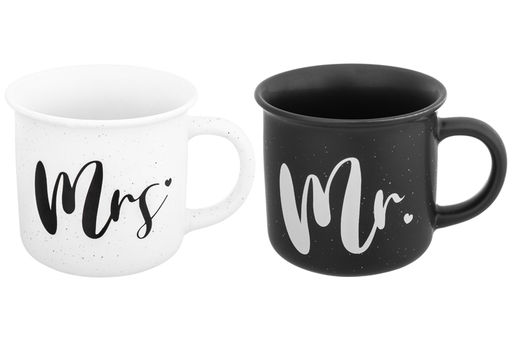 Набор 2 кружек Elan Gallery Mrs and Mr 400 мл New Bone China  фото 8