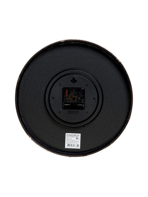 Часы настенные ENERGY ЕС-158, интерьерные, d=29.3 см, кварцевые, белые с золотым