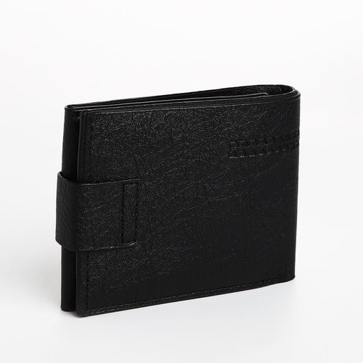 Портмоне мужское на магните, отдел для купюр, для карт, для монет, чёрное