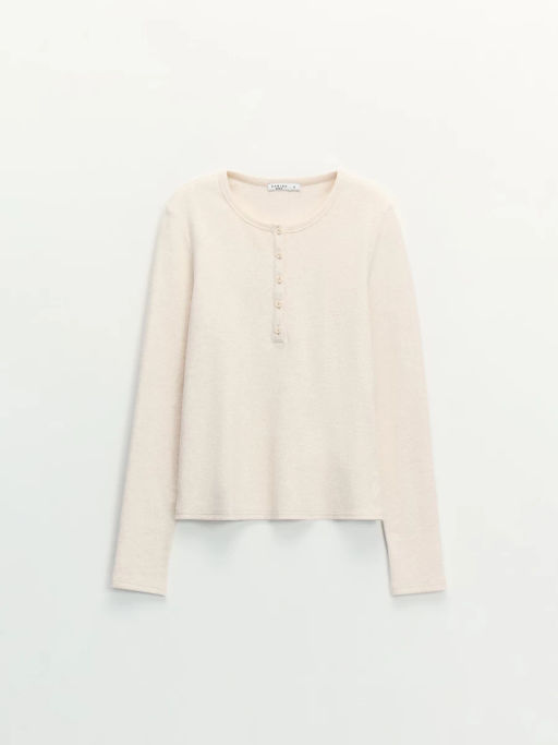 Лонгслив с застежкой на груди / Zarina  фото 2