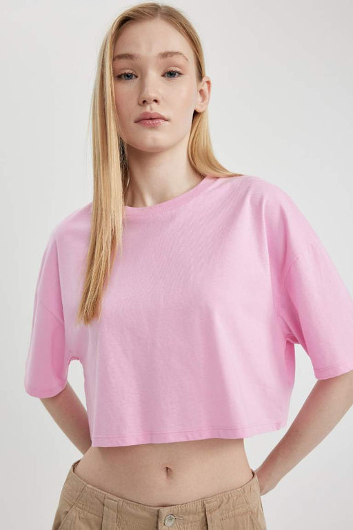 Классная базовая футболка свободного кроя с короткими рукавами - Defacto фото 3