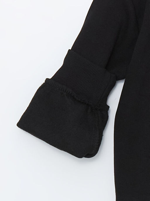 Bisiklet Yaka K?z ?ocuk Kal?n Sweatshirt