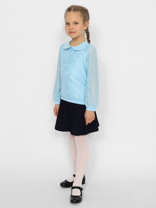 CRB wear/CWJG 63599-43 Джемпер для девочки,голубой/Ex.Cherubino  фото 3