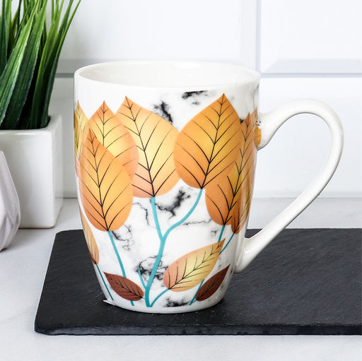 Кружка 350 мл Листья Акварель фарфор арт. G912 (736170)