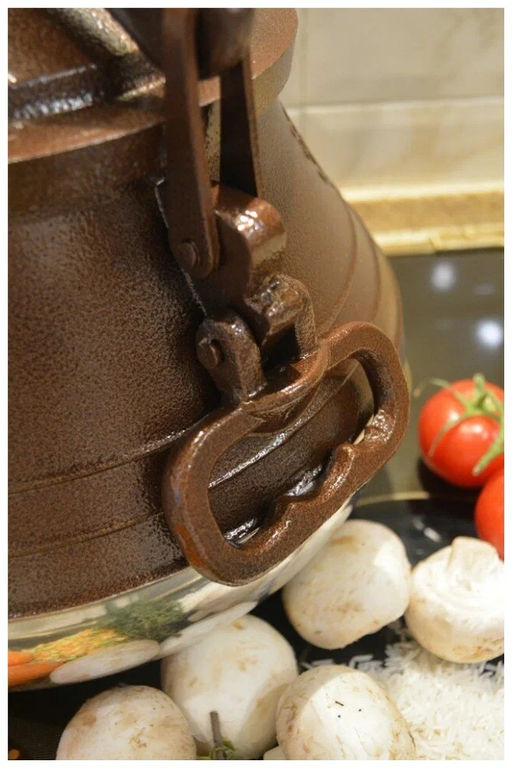 Казан (скороварка) 15,0 л Афганский, с ручками, двухцветный