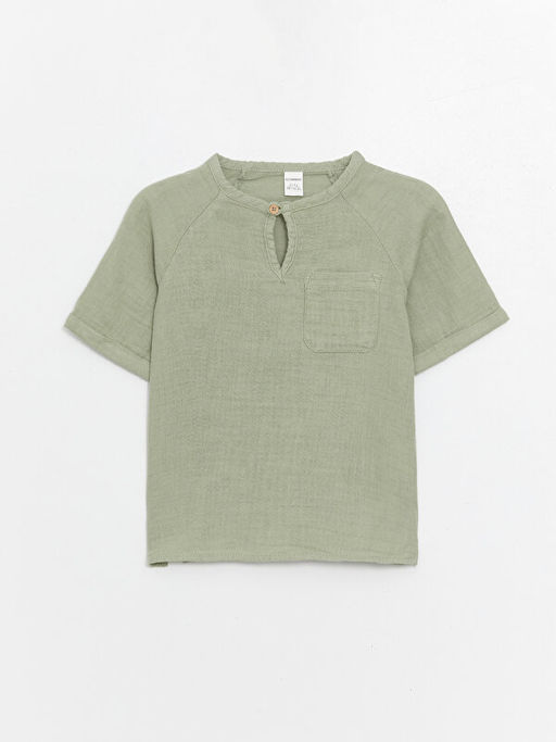 Bisiklet Yaka K?sa Kollu Erkek Bebek Ti??rt