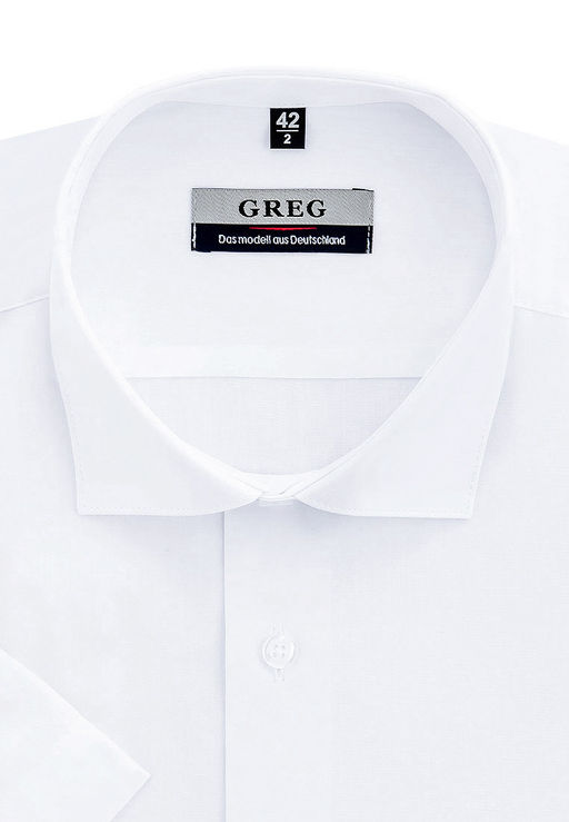 Сорочка мужская короткий рукав GREG 100/109/WHITE/Z_GB