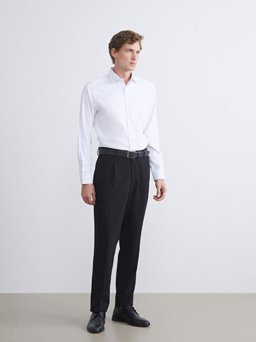 Slim Fit Uzun Kollu Gabardin Erkek G?mlek