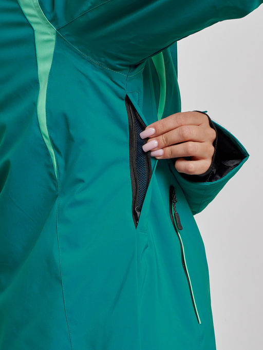 Горнолыжный костюм женский зимний темно-зеленого цвета 02305TZ - Chunmai фото 10