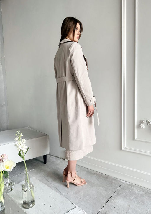 Плащ AURA 7025-164 бежевый  фото 4