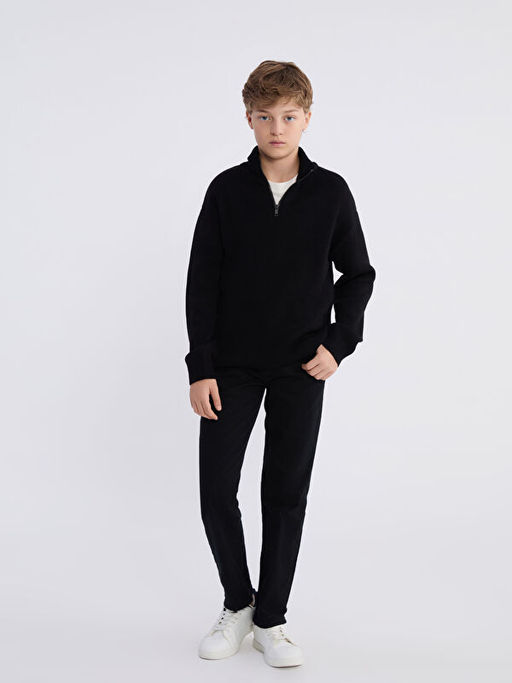 Dik Yaka Erkek ?ocuk Triko Kazak