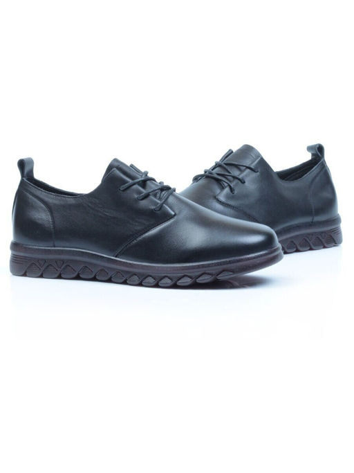 03-5908 BLACK Полуботинки женские (натуральная кожа)