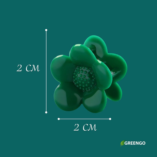 Цена за 2 шт. Клипса для растений Ромашка, набор 10 шт., зелёный, Greengo фото 3