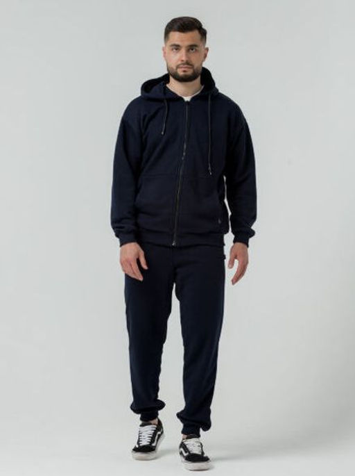 265ПМ Костюм мужской на молнии, т.синий (3хнитка петля) - Knitka wear фото 8