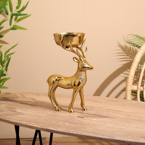 Подсвечник «Олень», 19×12×28 см, алюминий