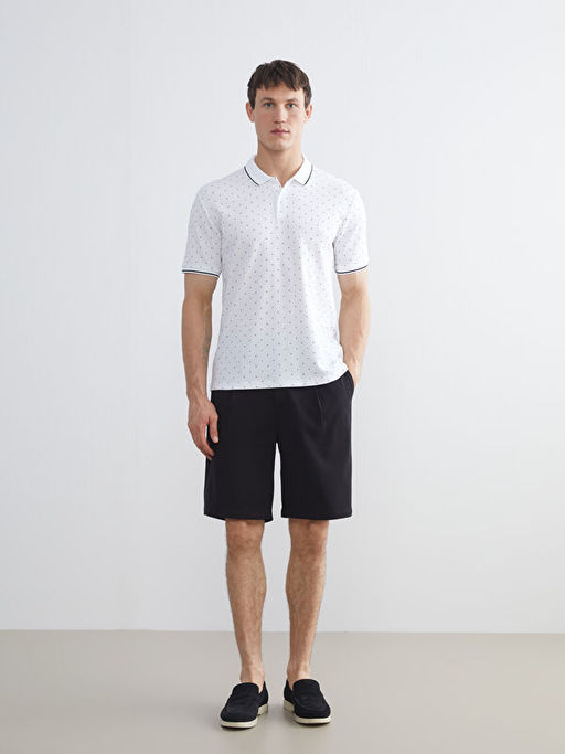 Polo Yaka Desenli Pike Erkek Ti??rt