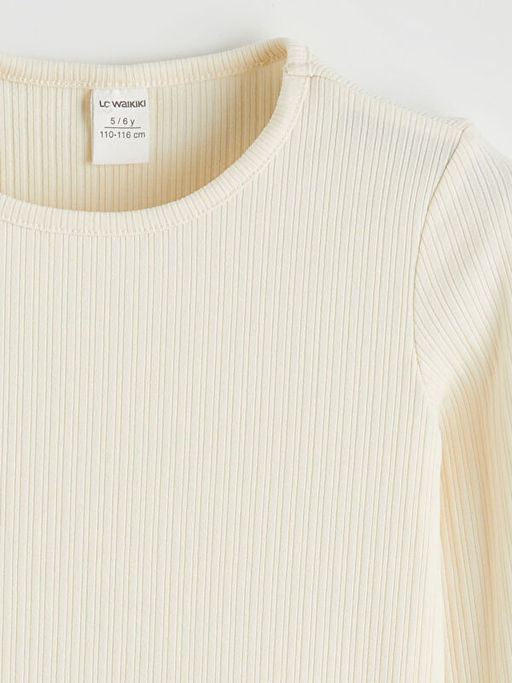 Bisiklet Yaka Fitilli F?rf?rl? K?z ?ocuk Ti??rt