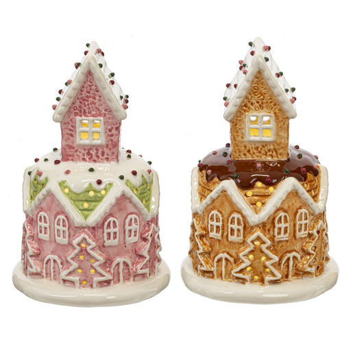Фигурка декоративная "Домик" с подсветкой (LR44х3 ), L11,5 W11,5 H17,5 см, 2в.