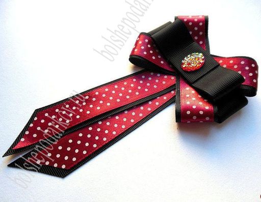 Лента атласная в горошек 5 см*25 ярд (SF-1784) светло-коричневый - No name фото 2