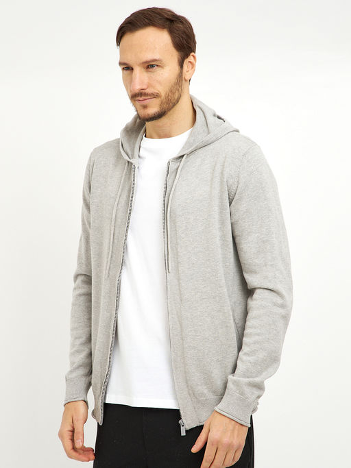 кардиган мужской хлопковый на молнии и с капюшоном - Glenfield фото 3