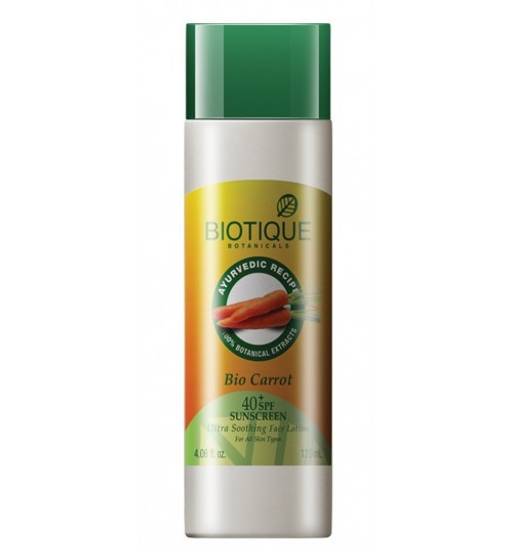 Bio Carrot Lotion 40 SPF/ Морковный Лосьон SPF 40 120мл - Biotique фото 2