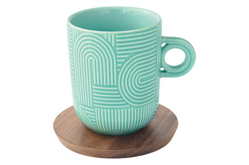 Набор кружек Радуга, мятная, морская волна, 0,35 л, 2 шт - Easy life фото 5