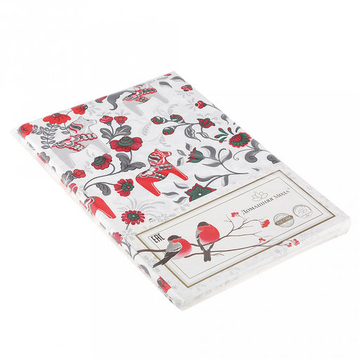 Скатерть 240х145см "Лошадка", длина стола до 200см, на 10-12 персон, рогожка 186г/м2, хлопок 100%, упаковка классическая 28х41см, "Символ 2026 года", "Домашняя мода" (Россия)