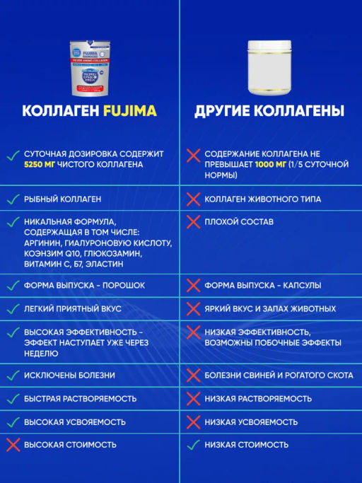 FUJIMA SILVER AMINO COLLAGEN 5250 мг.(30 дней)  Коллаген