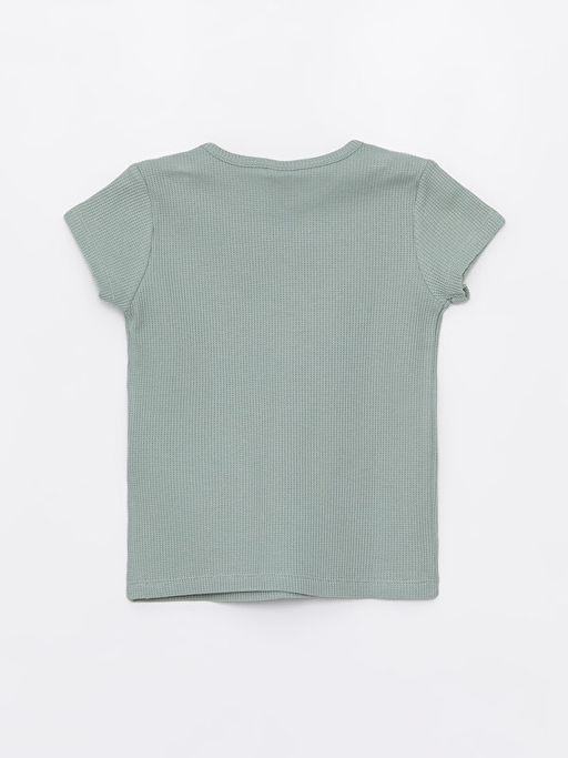 Bisiklet Yaka K?sa Kollu Bask?l? Erkek Bebek ?ortlu Pijama Tak?m?