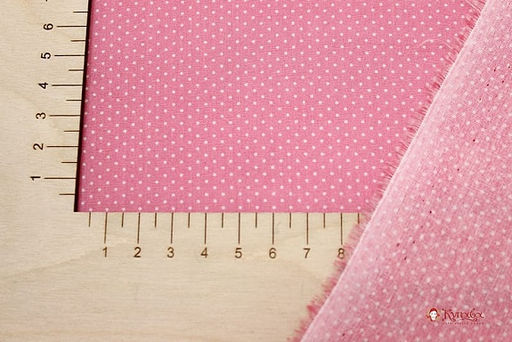 Импорт. хлопок Пшено-4 на кораллово-розовом, ш.1.48м, хлопок-100%, 100гр/м.кв - Купава фото 3