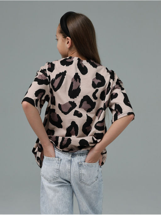 Футболка Пятна коричневый Девочка - София фото 7