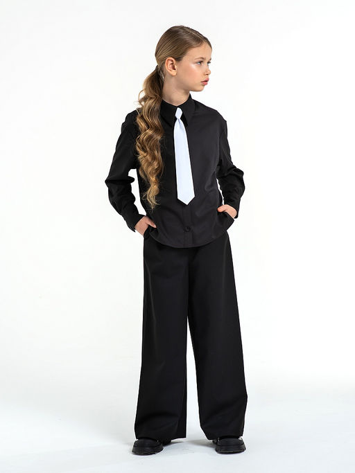 Школьная рубашка для девочек Mooriposh, модель 06221  фото 3