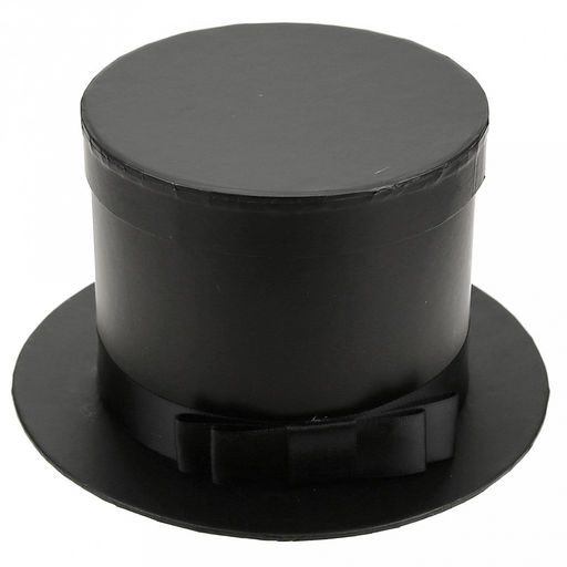 Коробка подарочная д22(15,5)х12,5см "Шляпа" черный (Китай)