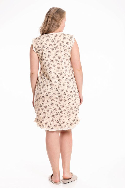 Сорочка М31587бс бежевый/серый - Елена фото 4