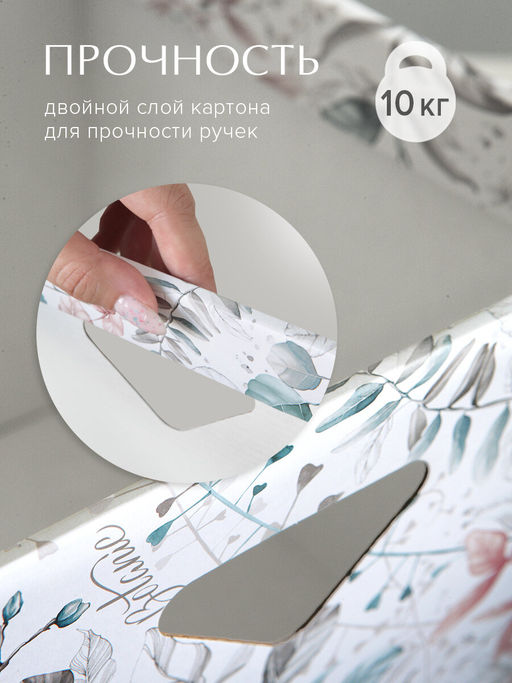 VAL BT-BC-2H Коробка для хранения, 28*28*14 см, набор 2 шт., BOTANIC, шт