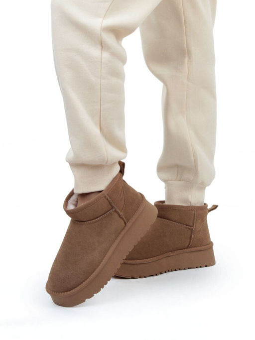04-PF8520-2 LT. BROWN Угги женские (натуральная замша, 100% шерсть)