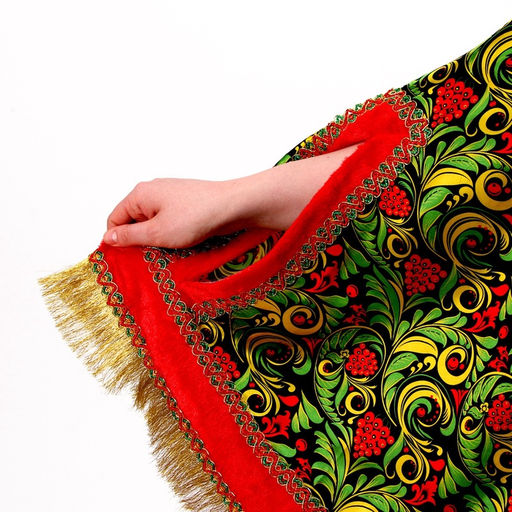 Карнавальный костюм Народные гуляния. Рябиновые гроздья: накидка, кокошник, юбка, р-р 52-58 - Страна карнавалия фото 6