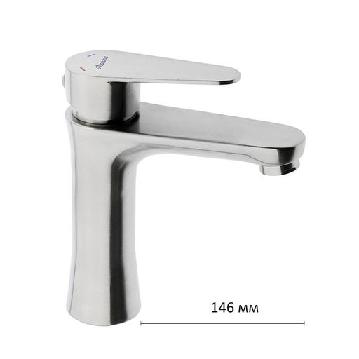 Смеситель для раковины Accoona A9690, однорычажный, с гайкой, нержавеющая сталь