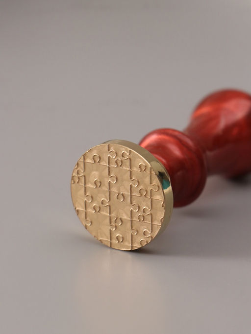 Печать для сургуча с пластиковой ручкой «Пазл», 6.3×2.5×2.5 см