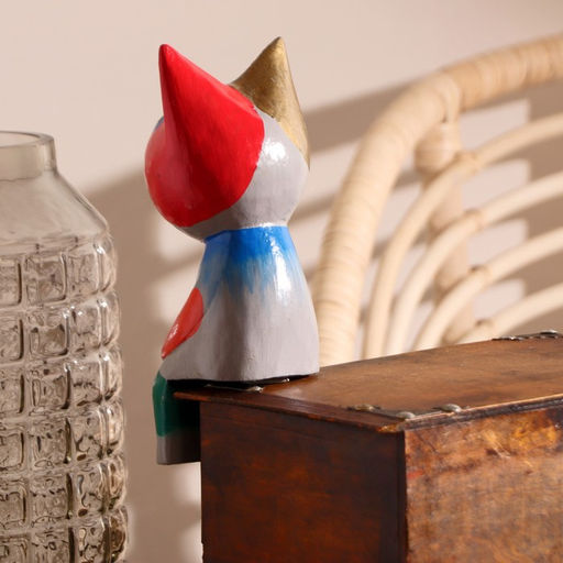 Фигура интерьерная «Сидячий кот», 6×7×20 см, дерево