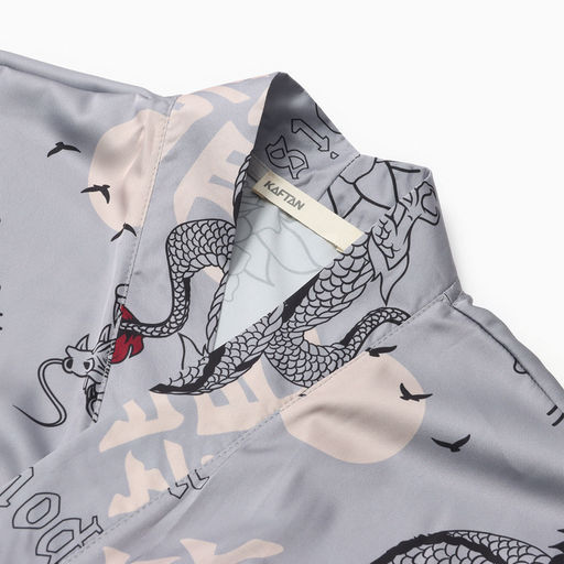 Халат домашний KAFTAN «Дракон», размер 52-54, серая